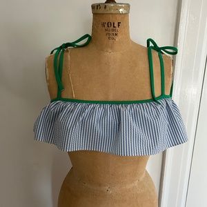 J. Crew Seersucker Bikini top
